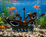 🏴‍☠️ Shipwreck Aquarium Ornament – 20cm