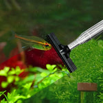 Retractable Aquarium Cleaning Brush with Silicone Scraper