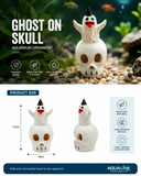 👻 Ghost on Skull Aquarium Ornament