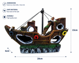 🏴‍☠️ Shipwreck Aquarium Ornament – 20cm