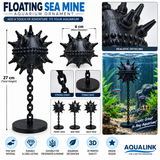 🖤 Floating Sea Mine Aquarium Ornament