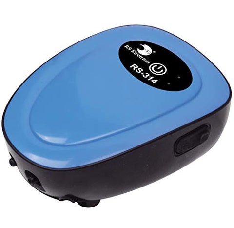 RS-314 Rechargeable AC/DC Aquarium Air Pump 2 Outlet