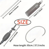 Fish Tank Gravel Cleaner Siphon Pump Water Changer Aquarium 1.7M