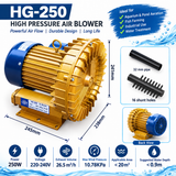 SUNSUN Yuting HG-250 High Pressure Air Blower – 250W