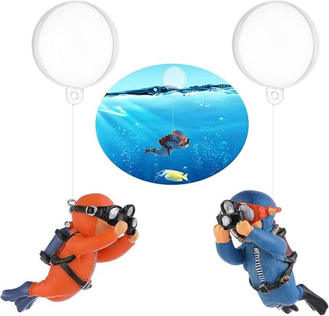 Diver Aquarium Decorations Floating Fish Tank Decor