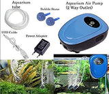 RS-314 Rechargeable AC/DC Aquarium Air Pump 2 Outlet