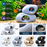 🐠 Aquarium Double Cave Hideout – Modern Fish Tank Ornament