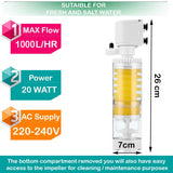 RS-265F Internal Aquarium Filter with Cleaning Chamber
