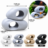 🐠 Aquarium Double Cave Hideout – Modern Fish Tank Ornament