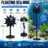 🖤 Floating Sea Mine Aquarium Ornament