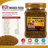 KOI Mixed Fish Feed 350g – 42% High Protein Astaxanthin for Growth & Color 1.5mm