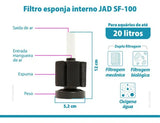 JAD Sf 100 Internal Biological Foam Filter for Aquarium
