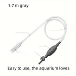 Fish Tank Gravel Cleaner Siphon Pump Water Changer Aquarium 1.7M