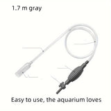 Fish Tank Gravel Cleaner Siphon Pump Water Changer Aquarium 1.7M