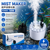 Ultrasonic Mist Maker – 12 LED Aquarium Fogger