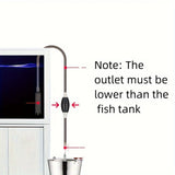Fish Tank Gravel Cleaner Siphon Pump Water Changer Aquarium 1.7M