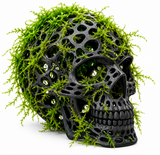 🐠 Aquarium Moss Skull – Voronoi Style Cave