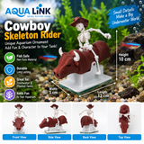 🤠 Cowboy Skeleton Rider – Aquarium Ornament