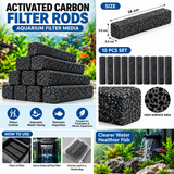 Activated Carbon Filter Rods for Aquarium – 10 PCS