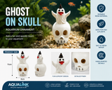 👻 Ghost on Skull Aquarium Ornament