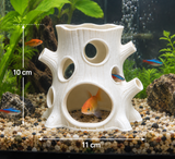 🌳 Aquarium Tree Stump Cave – 11 × 10 cm