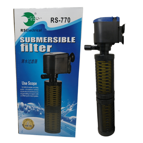 RS-770 Aquarium Filter Double Cartridge Internal 18W