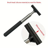 Retractable Aquarium Cleaning Brush with Silicone Scraper