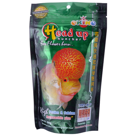 OKIKO Head Up Huncher Flower Horn Fish Food 100g
